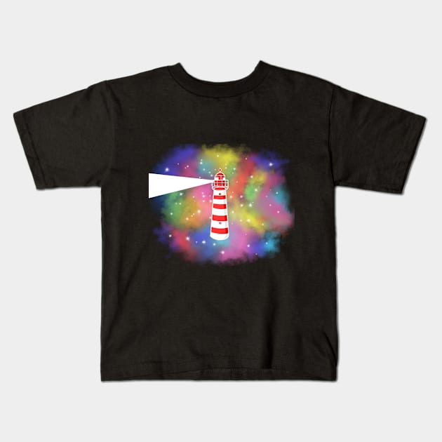 lighthouse Kids T-Shirt by goldenpencilgirl